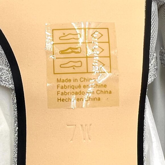 7W 7 WIDE WIDTH Touch Ups Womens Clara Silver‎ Kitten Heels Dress Sandals Shoes - Picture 13 of 15